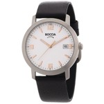 Boccia Titanium with Rose Markers Leather Band - 3544-02